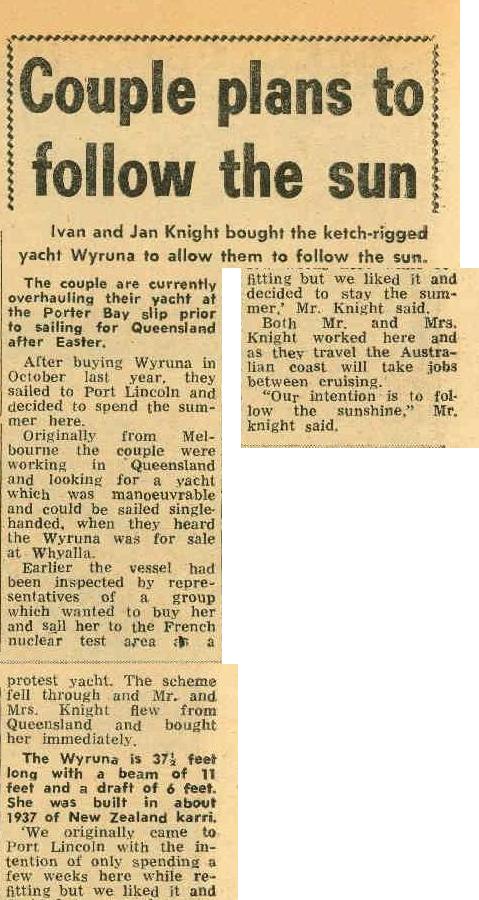 Article from Pt Lincoln Times April 1974